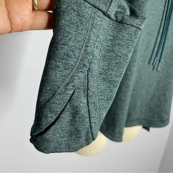 Athleta Uptempo Elevate Hoodie Sweatshirt Bali Green Oceanic Teal - Picture 6 of 10